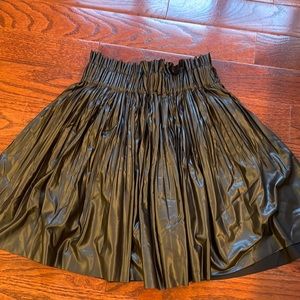 Zara faux leather elastic waist skirt with built in shorts